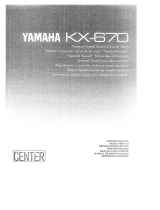 Yamaha KX-670 Instrukcja obsługi