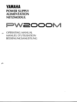 Yamaha PW2000M Instrukcja obsługi