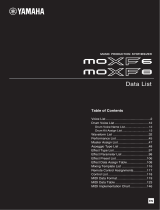 Yamaha MOXF8 Karta katalogowa