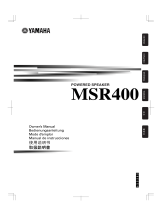 Yamaha MSR400 Instrukcja obsługi