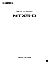 Yamaha MTX5-D Instrukcja obsługi