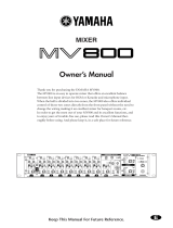 Yamaha MV800 Instrukcja obsługi