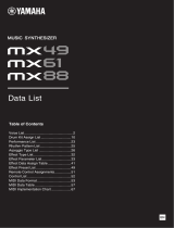 Yamaha MX88 Karta katalogowa