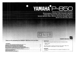 Yamaha P-850 Instrukcja obsługi