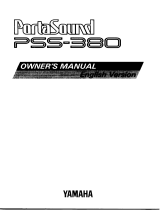 Yamaha PortaSound PSS-380 Instrukcja obsługi