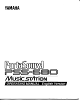 Yamaha PortaSound PSS-680 Instrukcja obsługi
