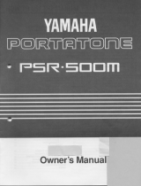 Yamaha PortaTone PSR-500M Instrukcja obsługi