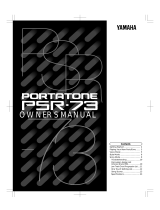 Yamaha PortaTone PSR-73 Instrukcja obsługi