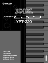 Yamaha YPT-220 Karta katalogowa