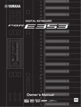 Yamaha PSR-E353 Instrukcja obsługi
