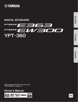Yamaha PSR-E363 Instrukcja obsługi