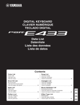 Yamaha PSR-E433 Karta katalogowa