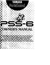 Yamaha PSS-6 Instrukcja obsługi