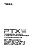 Yamaha PTX8 Instrukcja obsługi