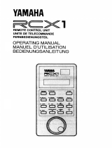 Yamaha RCX1 Instrukcja obsługi