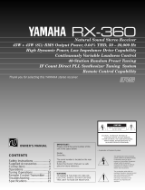Yamaha RX-360 Instrukcja obsługi