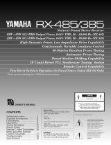 Yamaha RX-385 Instrukcja obsługi