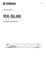 Yamaha RX-SL80 Instrukcja obsługi