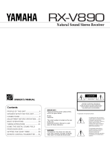 Yamaha RX-V890 Instrukcja obsługi