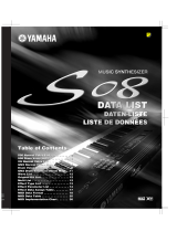 Yamaha S08 Karta katalogowa