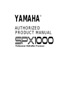 Yamaha SPX1000 Instrukcja obsługi
