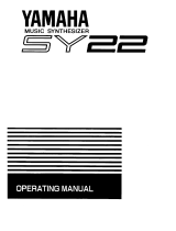 Yamaha SY22 Instrukcja obsługi