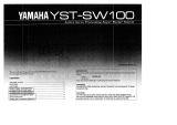 Yamaha YST-SW100 Instrukcja obsługi