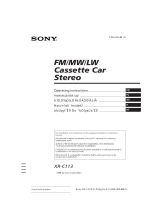 Sony XR-C113 Instrukcja obsługi