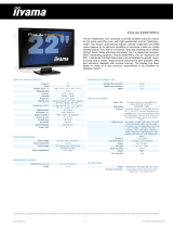 iiyama Computer Monitor E2207WS-2 Instrukcja obsługi