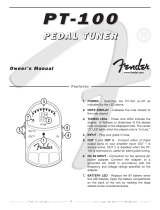 Fender PT-100 Pedal Tuner Instrukcja obsługi