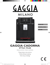 Gaggia Cadorna Style - RI9600 SUP049 Instrukcja obsługi