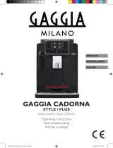 Gaggia Cadorna Style Instrukcja obsługi