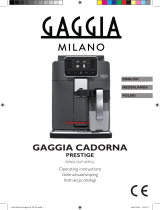 Gaggia Cadorna Prestige Instrukcja obsługi