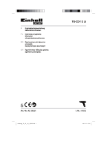 EINHELL TE-CD 12 Li with 2nd Battery Instrukcja obsługi