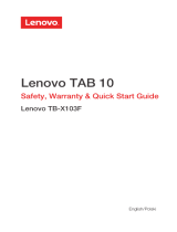 Lenovo Tab Series User Tab 10 Skrócona instrukcja obsługi