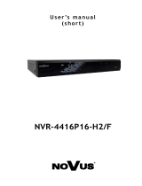 Novus NVR-4416P16-H2/F-II Instrukcja obsługi