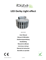 Ibiza Light & Sound EFFET DE LUMIERE LED DERBY A 8 CANAUX DMX (LED-DERBY) Instrukcja obsługi