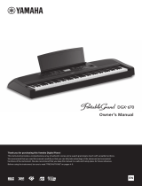 Yamaha DGX670 Portable Digital Piano Instrukcja obsługi