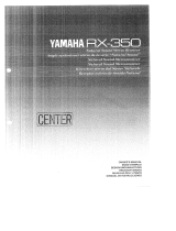 Yamaha RX-350 Instrukcja obsługi