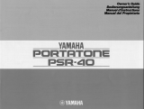 Yamaha PortaTone PSR-40 Instrukcja obsługi