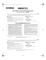 Yamaha MBM7CL Instrukcja obsługi