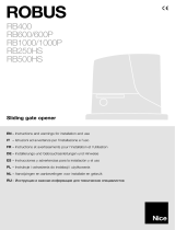Nice Automation Robus and Robuskit Instrukcja obsługi