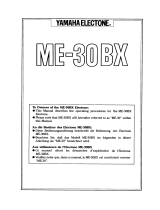 Yamaha ME-30BX Instrukcja obsługi