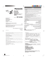 Panasonic RPHC50 Instrukcja obsługi