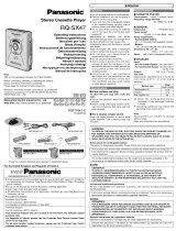Panasonic RQSX47 Instrukcja obsługi