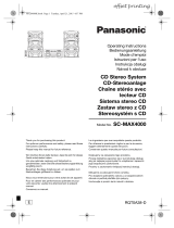 Panasonic SC-MAX4000E Instrukcja obsługi
