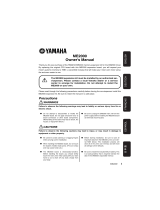 Yamaha ME2000 Instrukcja obsługi