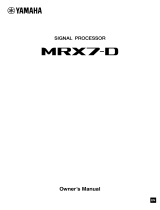 Yamaha MRX7-D Instrukcja obsługi