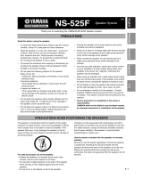Yamaha NS-525 Instrukcja obsługi