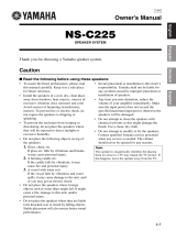 Yamaha NS-C225 Instrukcja obsługi